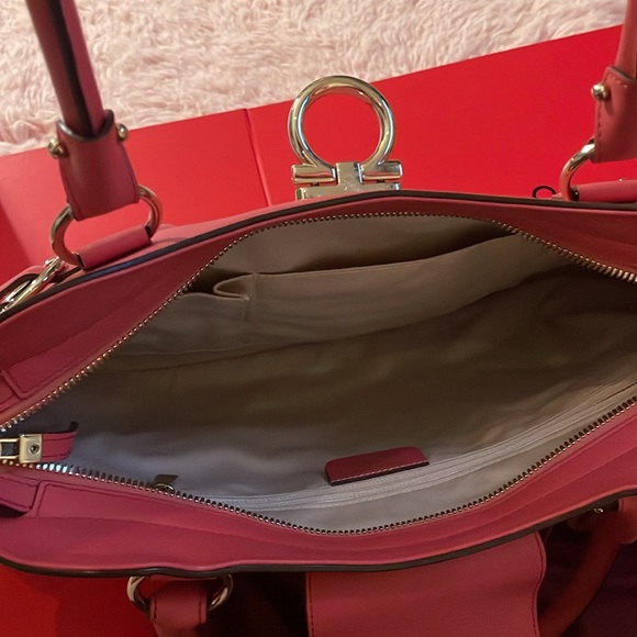 🩷 Salvatore Ferragamo Marisa Gancini Suede large purse pink - Picture 13 of 15